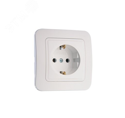 Розетка 1-м СП Lillium 16А IP20 с заземл. бел./бел. 70028 - Makel