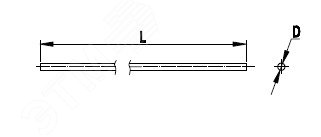 Пруток стальной гор. оцинк. d8 (уп.110м) NC1008 - DKC