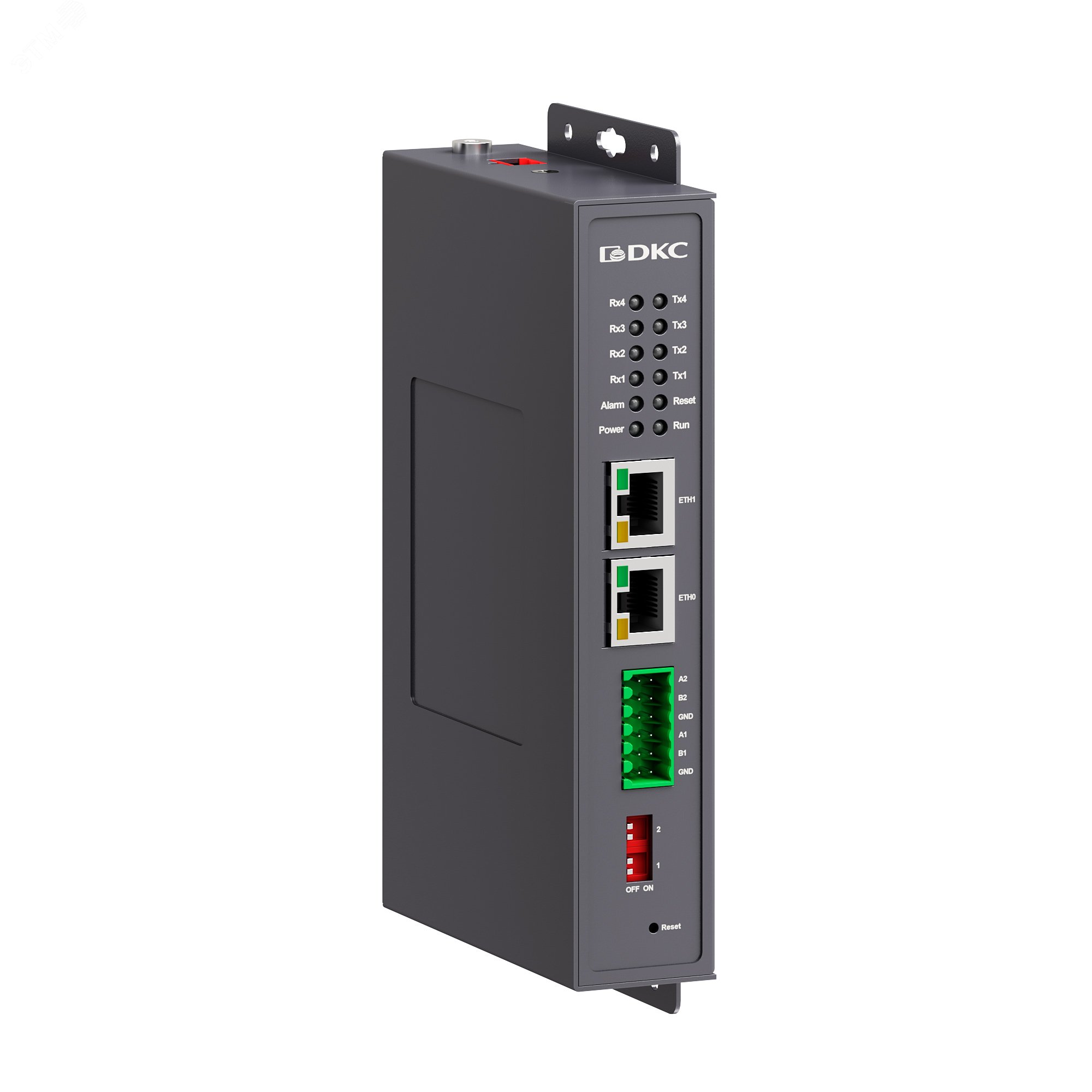 Промышленный преобразователь протоколов и интерфейсов, 210/100Base-T(X) портов RJ45, 4RS-485, 12-48В DC N3000-2T4D-485-P3 - DKC