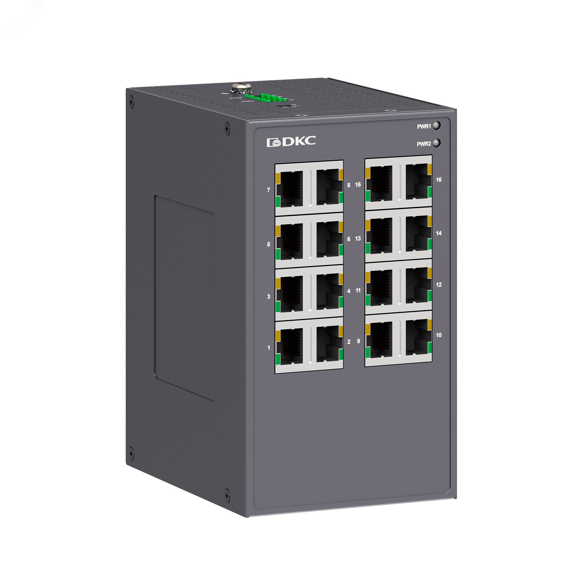 Промышленный неуправляемый коммутатор, 1610/100Base-T(X) портов RJ45, 12-48В DC/18-30В AC, с резервированием N1000-16T-P2 - DKC