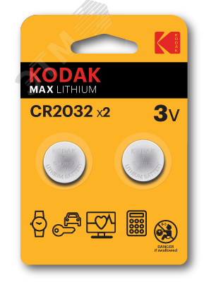 Батарейка CR2032-2BL Б0037004 - Kodak