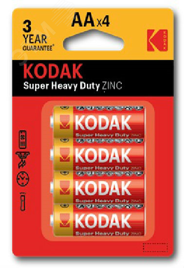 Батарейка R6-4BL EXTRA HEAVY DUTY [KAAHZ-4] (80/400/26400) СТРОГО КРАТНО 4 шт Б0005119 - Kodak