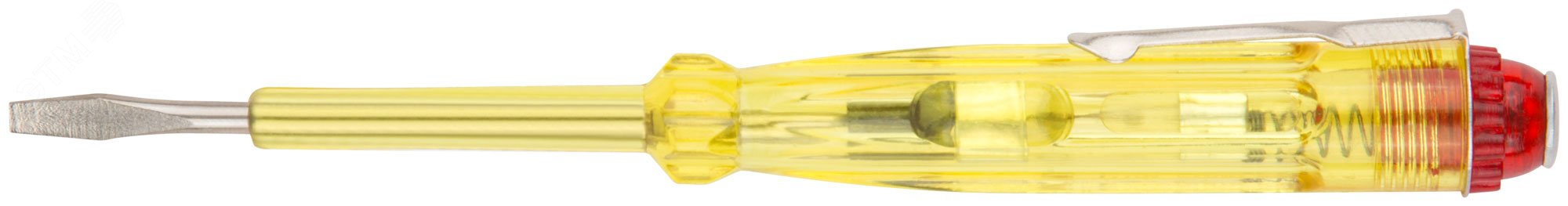 Отвертка индикаторная, желтая ручка 100 - 500 В, 140 мм 56501 - FIT