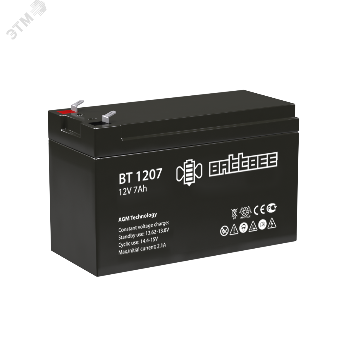 Аккумулятор 12В 7Ач Battbee 4614060010008 - Battbee