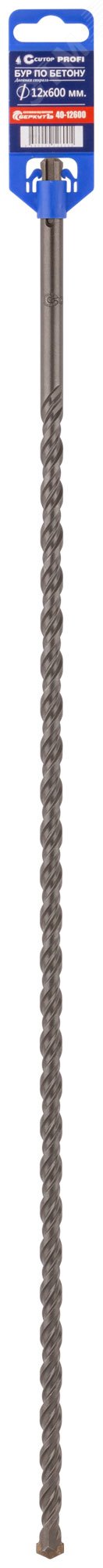Бур по бетону , Profi, двойная резьба, SDS-Plus, 12 х 600 мм 40-12600 - FIT