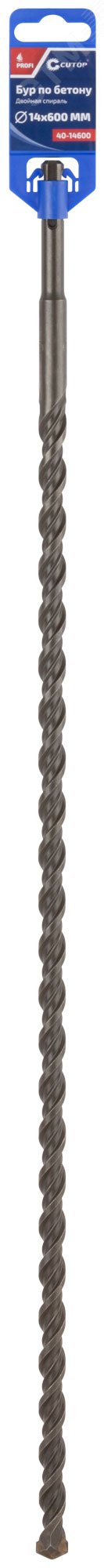Бур по бетону , Profi, двойная резьба, SDS-Plus, 14 х 600 мм 40-14600 - FIT