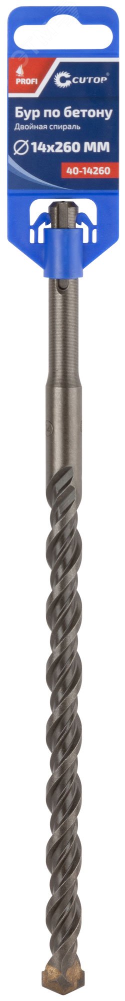 Бур по бетону , Profi, двойная резьба, SDS-Plus, 14 х 260 мм 40-14260 - FIT