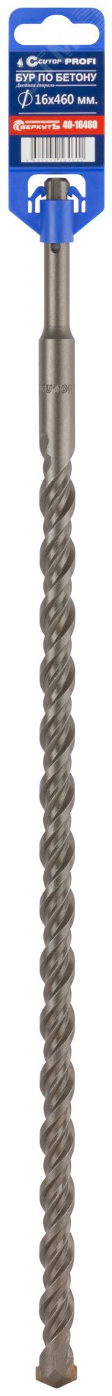 Бур по бетону , Profi, двойная резьба, SDS-Plus, 16 х 460 мм 40-16460 - FIT