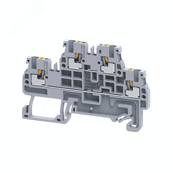 Клемма 2х-ярусная push-in OptiClip CPDL-2,5-2L-I-серый - КЭАЗ