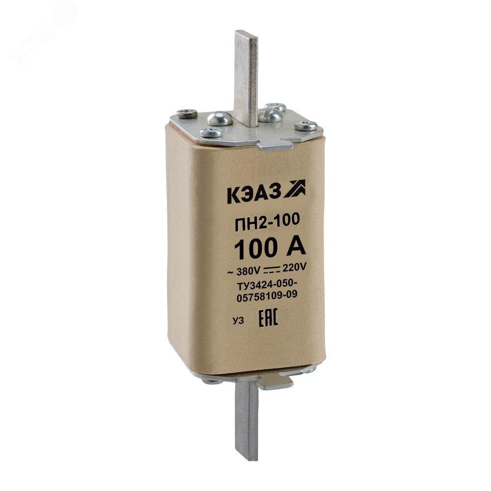 Вставка плавкая ПН2 100 31.5А У3 110865 - КЭАЗ