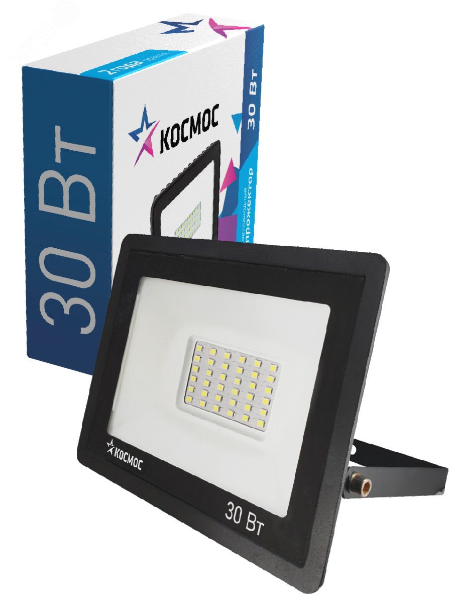 Прожектор светодиодный 30Вт 6500К IP65 2400лм КОСМОС K_PR5_LED_30 - Космос