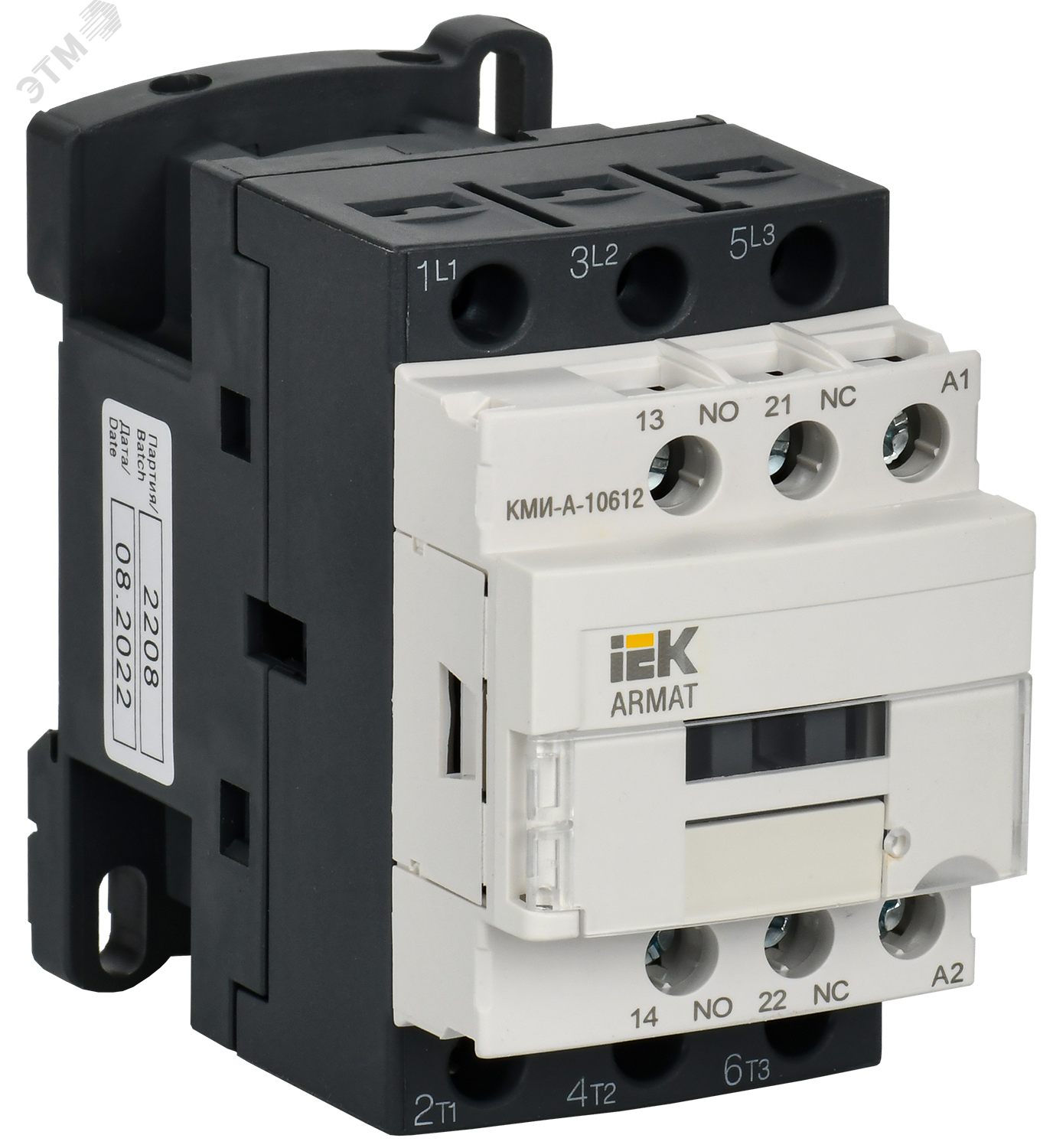 Контактор КМИ-А-10612 LC1D 6А кат. 230В AC 1НО+1НЗ AC-3 AR-ACC-11-006-230-11 - IEK
