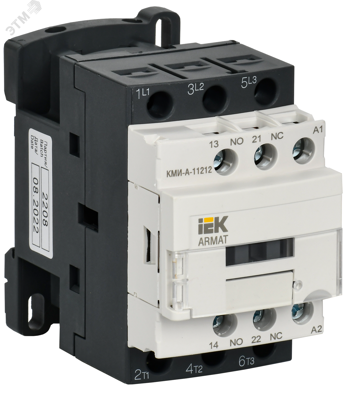 Контактор КМИ-А-11212 LC1D 12А кат. 230В AC 1НО+1НЗ AC-3 AR-ACC-11-012-230-11 - IEK