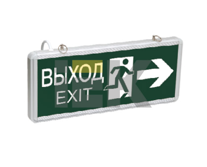 Светильник светодиодный ССА 1003 "ВЫХОД-EXIT" стрелка/фигура 3Вт аварийный двусторонний LSSA0-1003-003-K03 - IEK