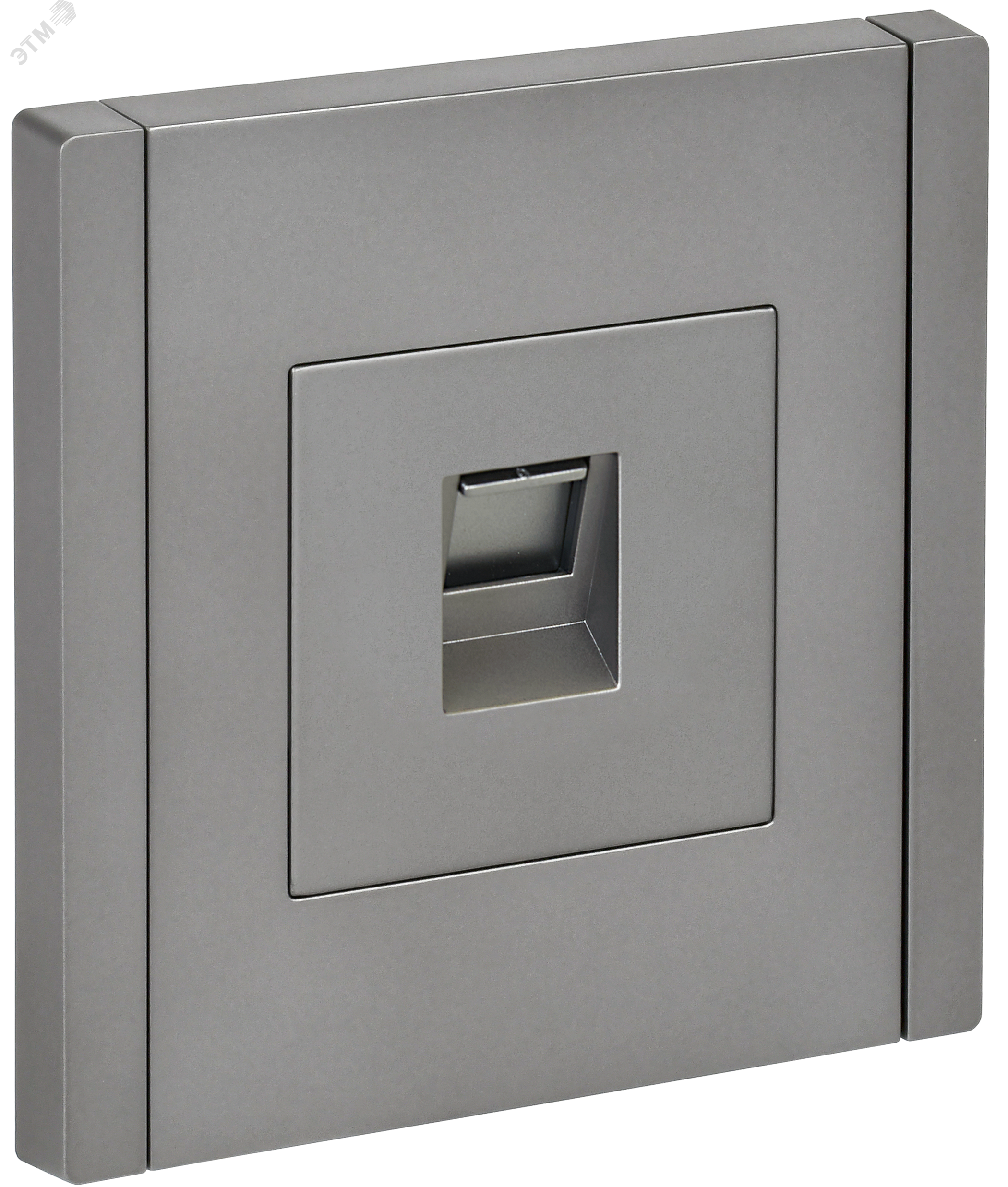 FORTE&PIANO Розетка компьютерная RJ45 кат.5E FP532 сталь IEK FP-K10-1-K46 - IEK