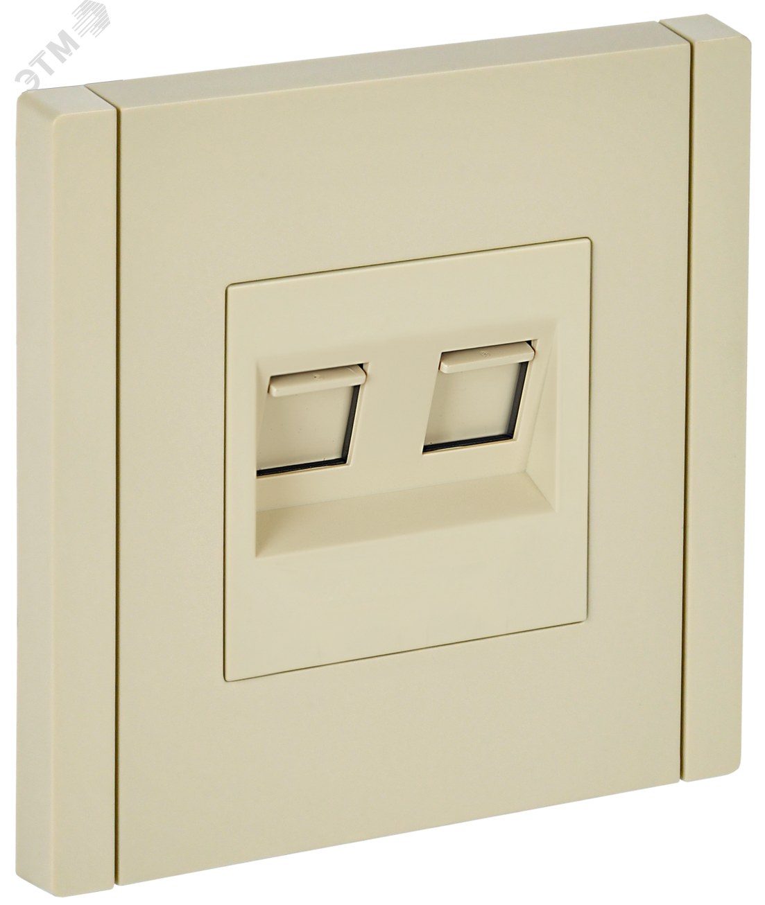 FORTE&PIANO Розетка компьютерная двойная RJ45 кат.5E FP433 ваниль IEK FP-K20-1-K10 - IEK