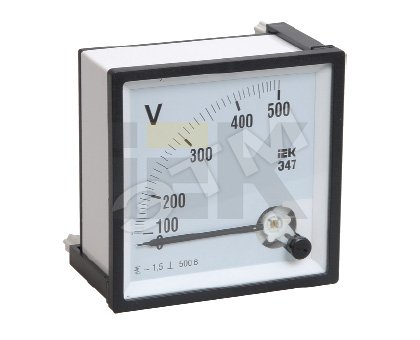 Вольтметр Э47 72х72мм 500В кл. точн. 1.5 IPV10-6-0500-E - IEK