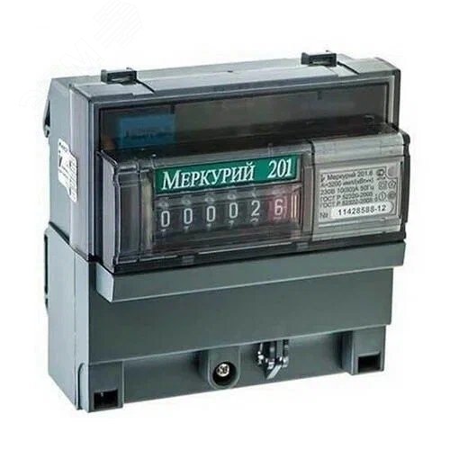 Счетчик электроэнергии Меркурий однофазный однотарифный, 10(80), кл.точ. 1.0, D, ЭМОУ, имп. выход 00000032417 - Инкотекс