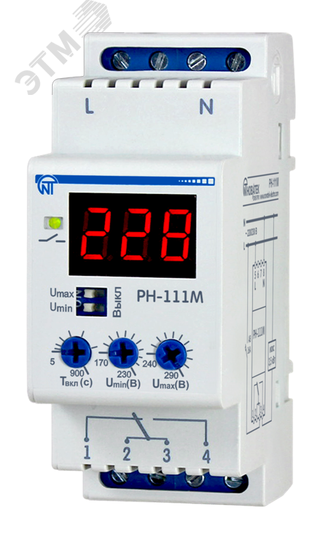 Реле напряжения РН-111М 1ф 3425601111 - НовАтек-Электро