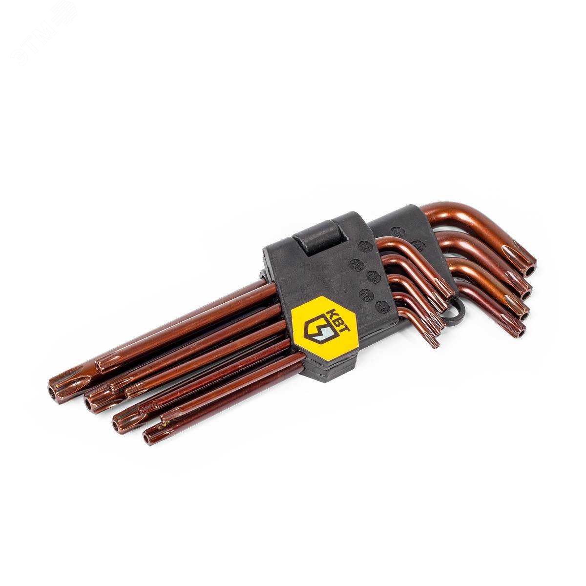 Набор ключей TORX КТ-9-S (Т10-Т50) серия KBT-PROFESSIONAL - КВТ