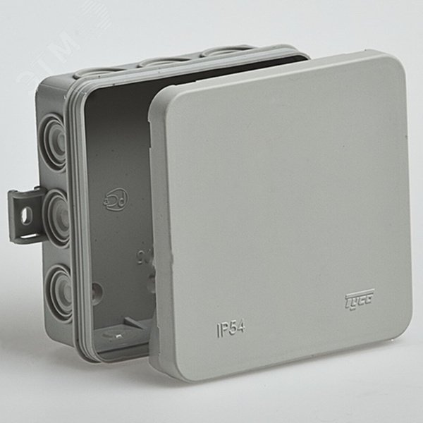 Коробка распределительная ОП 85х85х35мм 12 вводов IP54 сер. 67093 - Ruvinil