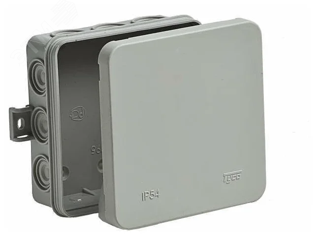 Коробка распределительная ОП 100х100х35мм IP54 12 вводов сер. 67095 - Ruvinil