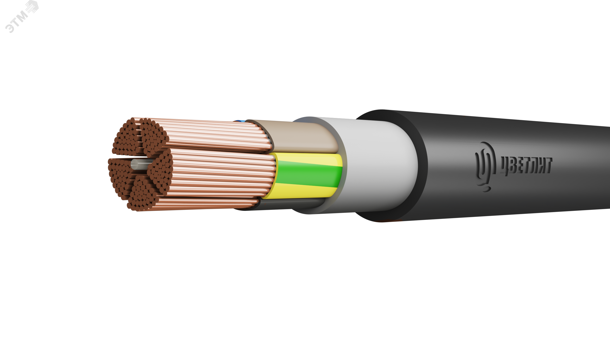 Кабель силовой ВВГнг(А)-LS 5х70мс(N, PE)-1 ТРТС 00-00138720 - Цветлит