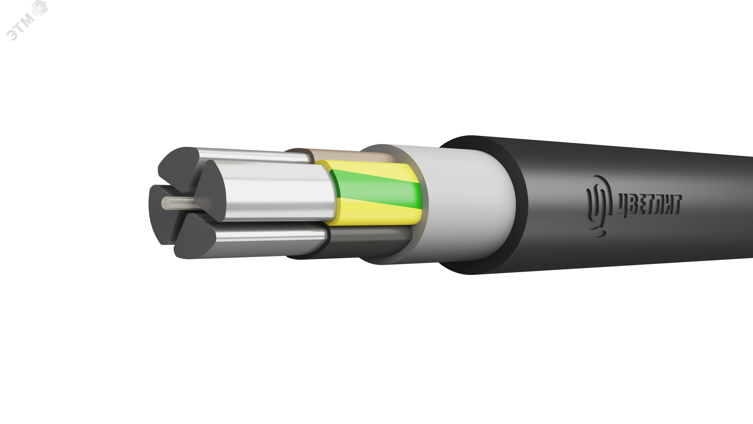 Кабель силовой АВВГнг(А)-LS 4х185ос(N)-1 ТРТС 00-00139971 - Цветлит