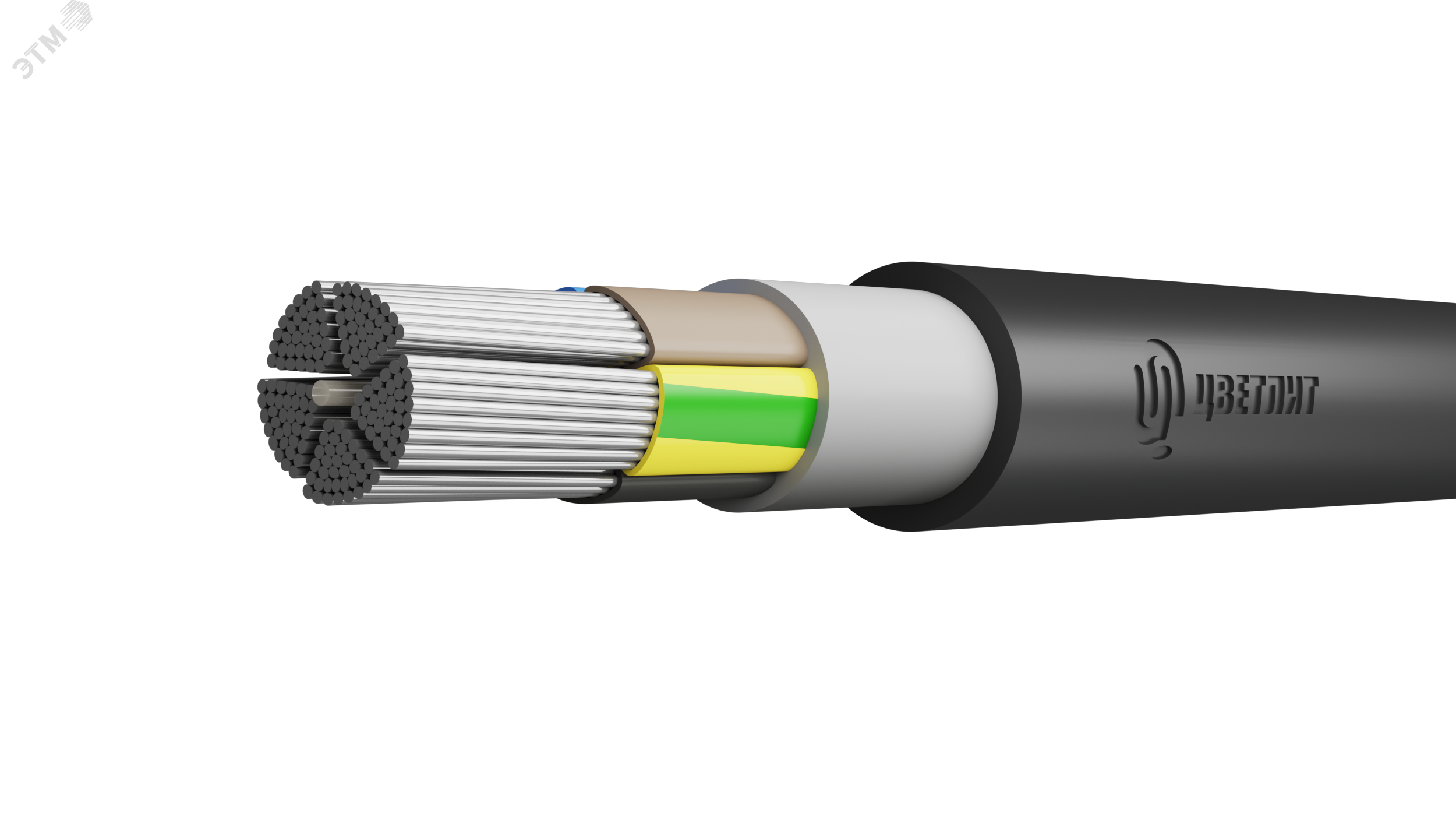 Кабель силовой АВВГнг(А)-LS 5х120мс(N.PE)-1 ТРТС 00-00137778 - Цветлит