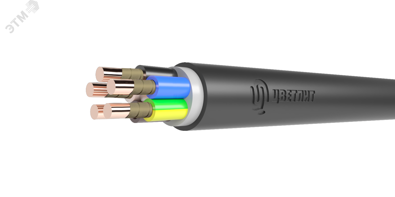 Кабель ВВГнг(А)-FRLS 5х6 ОК (N PE) 0.66кВ (м) 00-00140730 - Цветлит