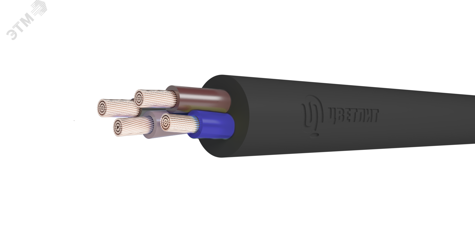 Кабель силовой КГ-ХЛ 4х10(N) 220/380-3ТРТС 00-00142700 - Цветлит