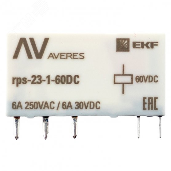 Реле промежуточное РП slim 23/1 6A 60В DC rps-23-1-60DC - EKF