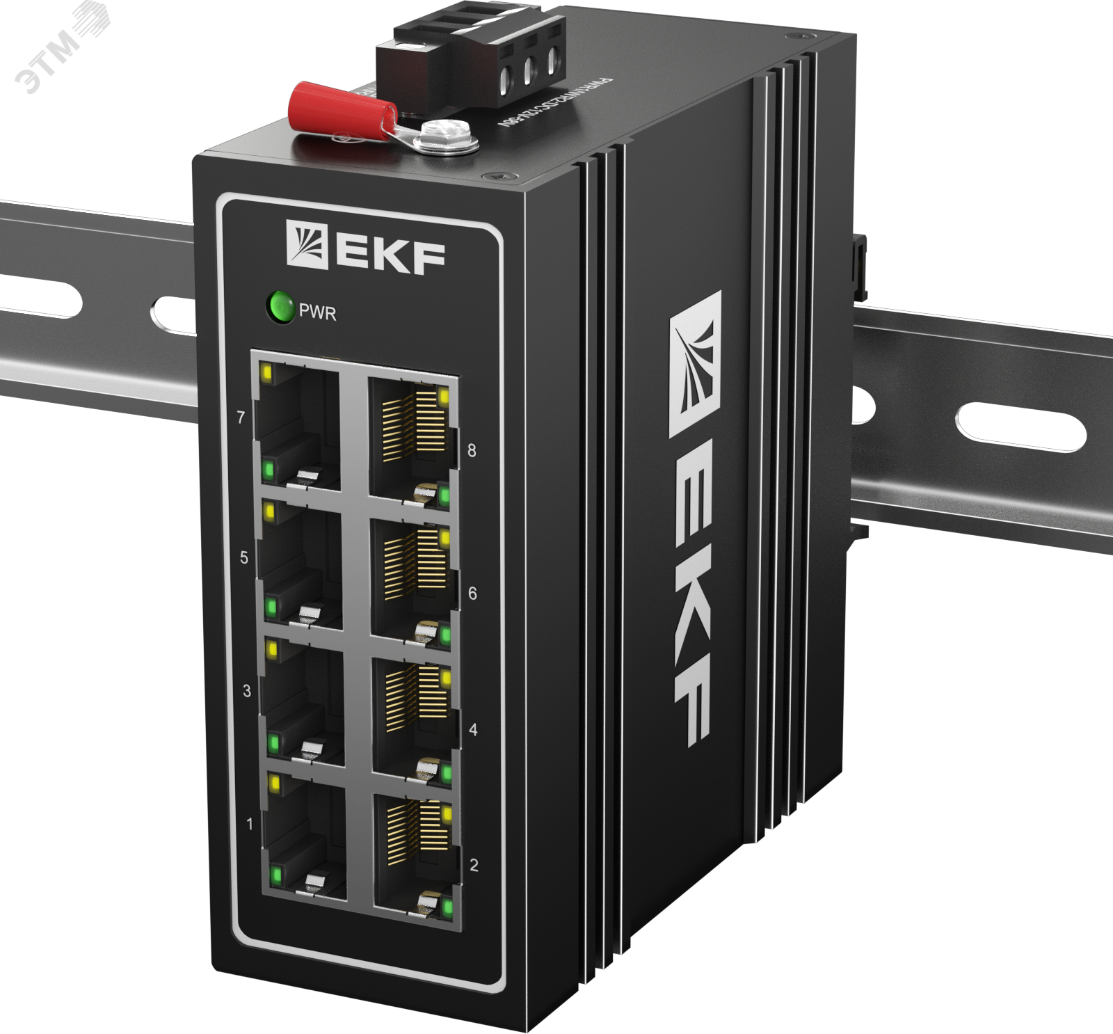 Промышленный неуправляемый коммутатор U-8T, 8 портов 10/100Base-T(X) RJ45, монтаж на динрейку TSX EKF - EKF
