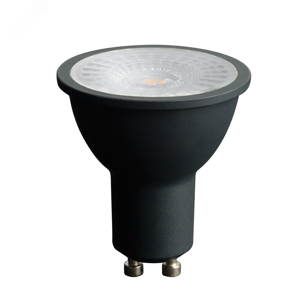 Лампа светодиодная LED 7вт 230в GU10 белый с линзой 110 гр. черный корпус Feron PRO 48957 - Feron