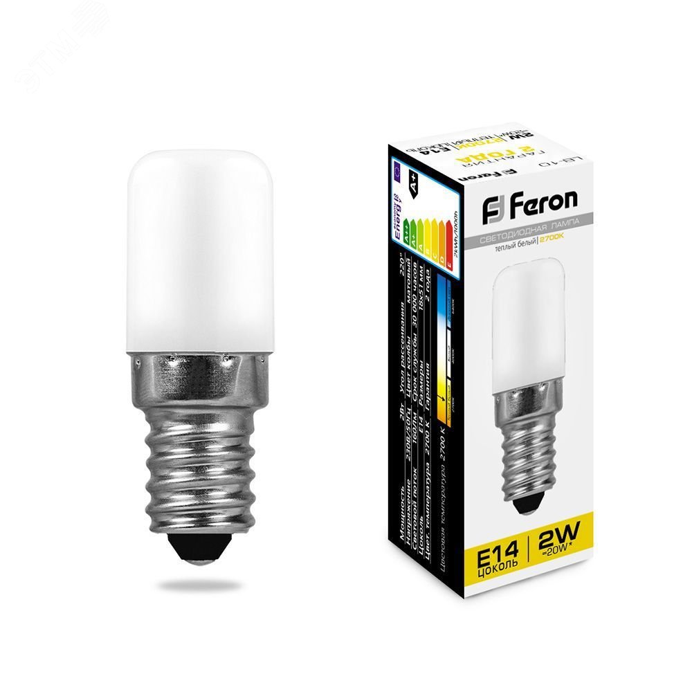 Лампа светодиодная LED 2вт Е14 теплый для холодильников 25295 - Feron
