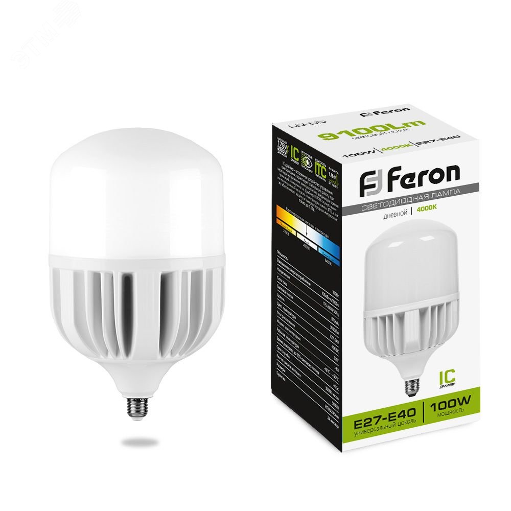 Лампа светодиодная LED 40вт Е27/Е40 белый 25819 - Feron