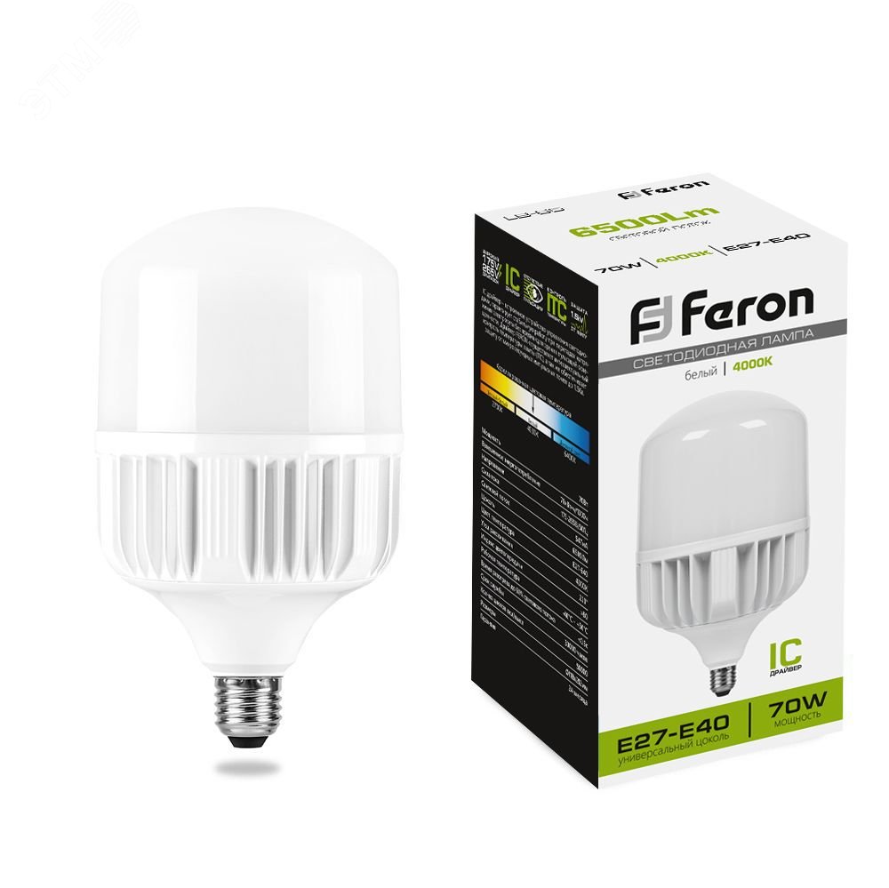 Лампа светодиодная LED 70вт Е27/Е40 белый 25822 - Feron