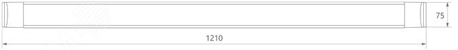 Светильник светодиодный ДПО-36вт 4500К 3600Лм IP20 металл (аналог ЛПО-2х36) 28729 - Feron