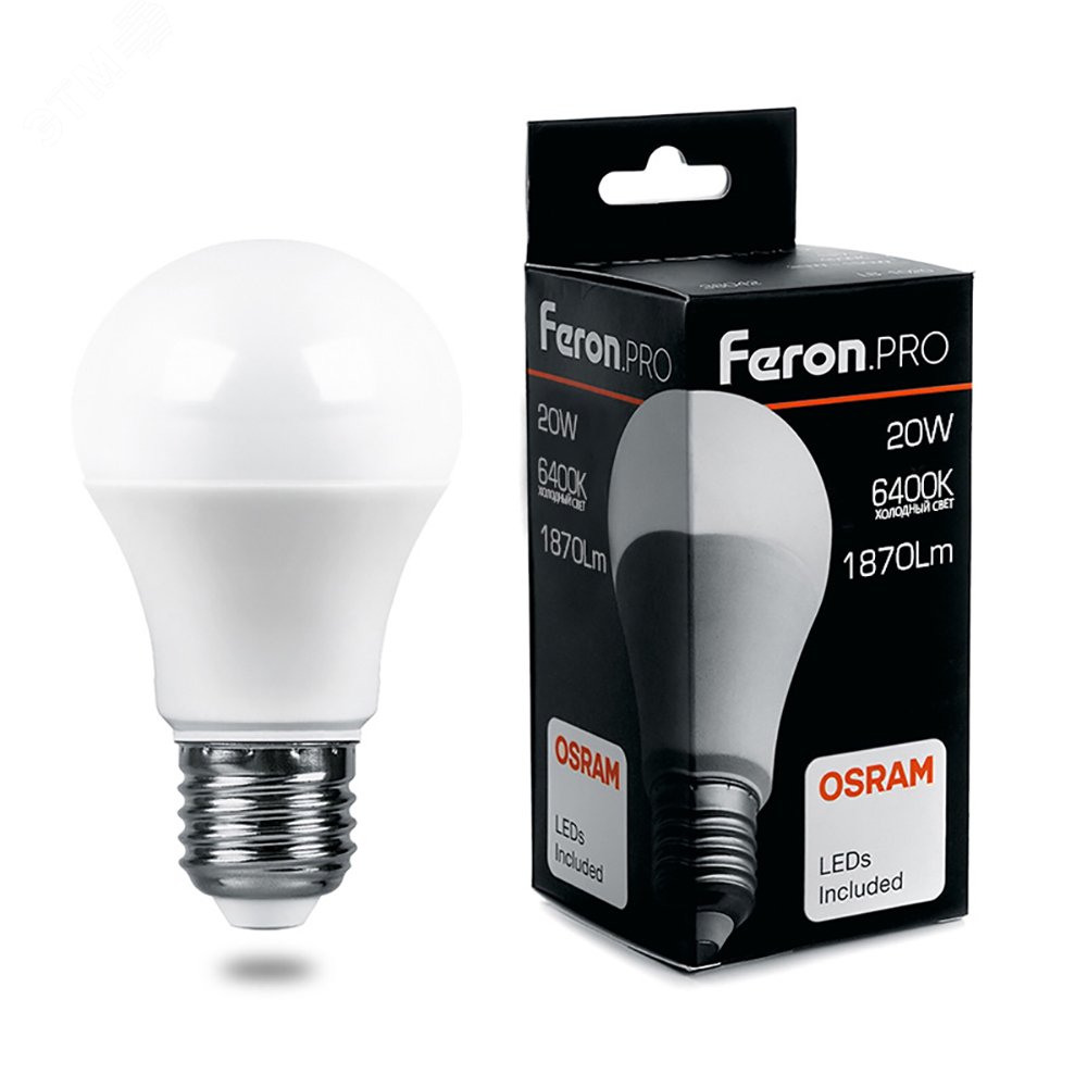 Лампа светодиодная LED 20вт Е27 дневной Feron.PRO 38043 - Feron