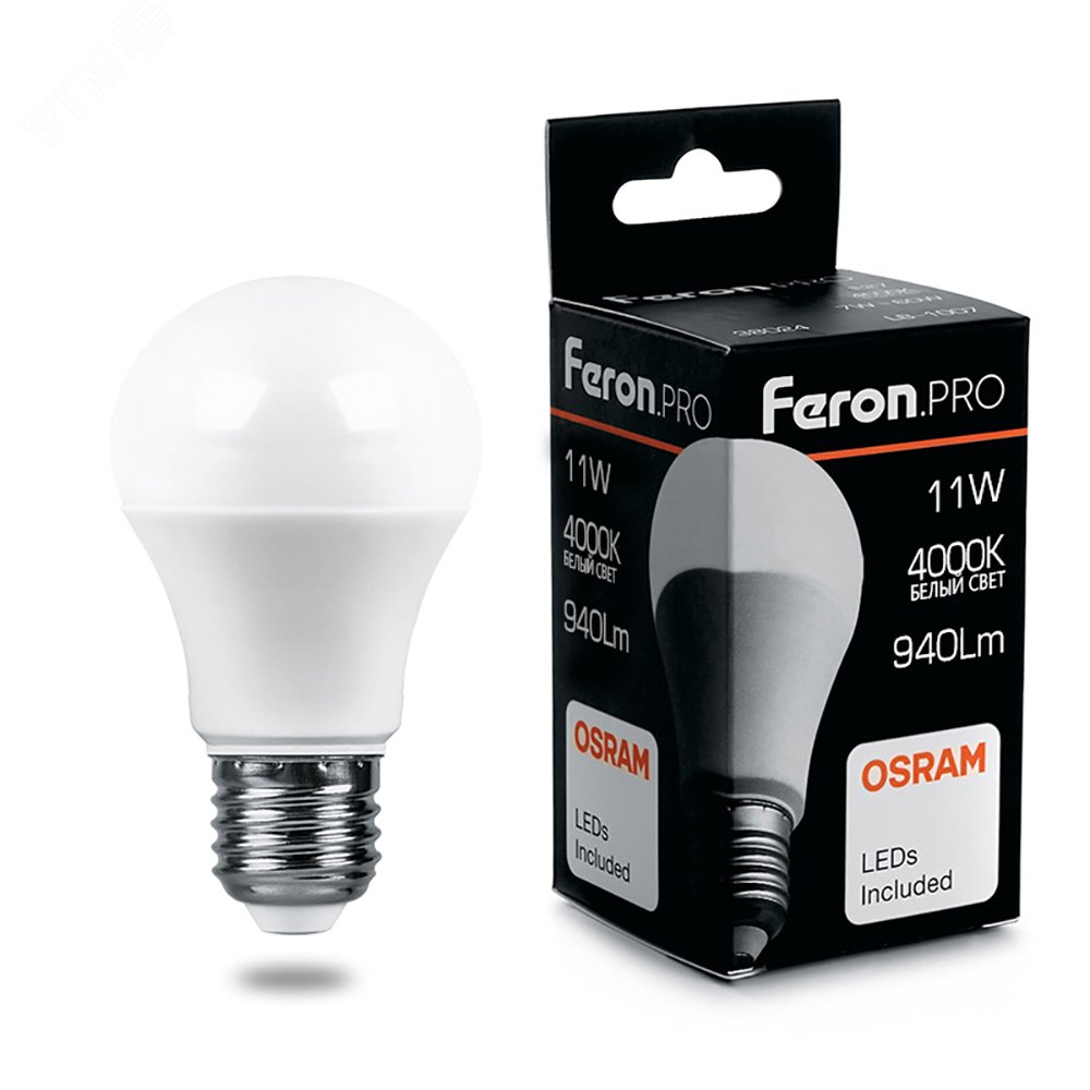 Лампа светодиодная LED 11вт Е27 белый Feron.PRO 38030 - Feron