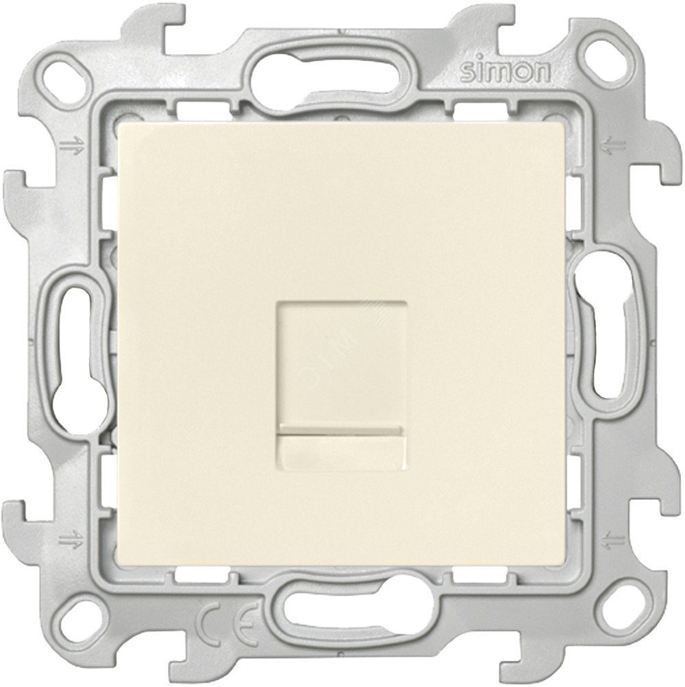 Розетка компьютерная СП 24 RJ45 кат.5E UTP IP20 механизм сл. кость 2410598-031 - Simon