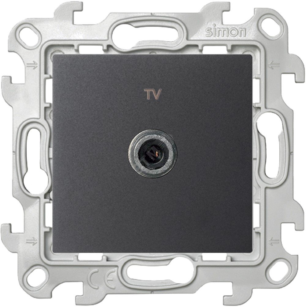 Розетка телевизионная одиночная TV СП 24 IP20 механизм графит 2450477-038 - Simon