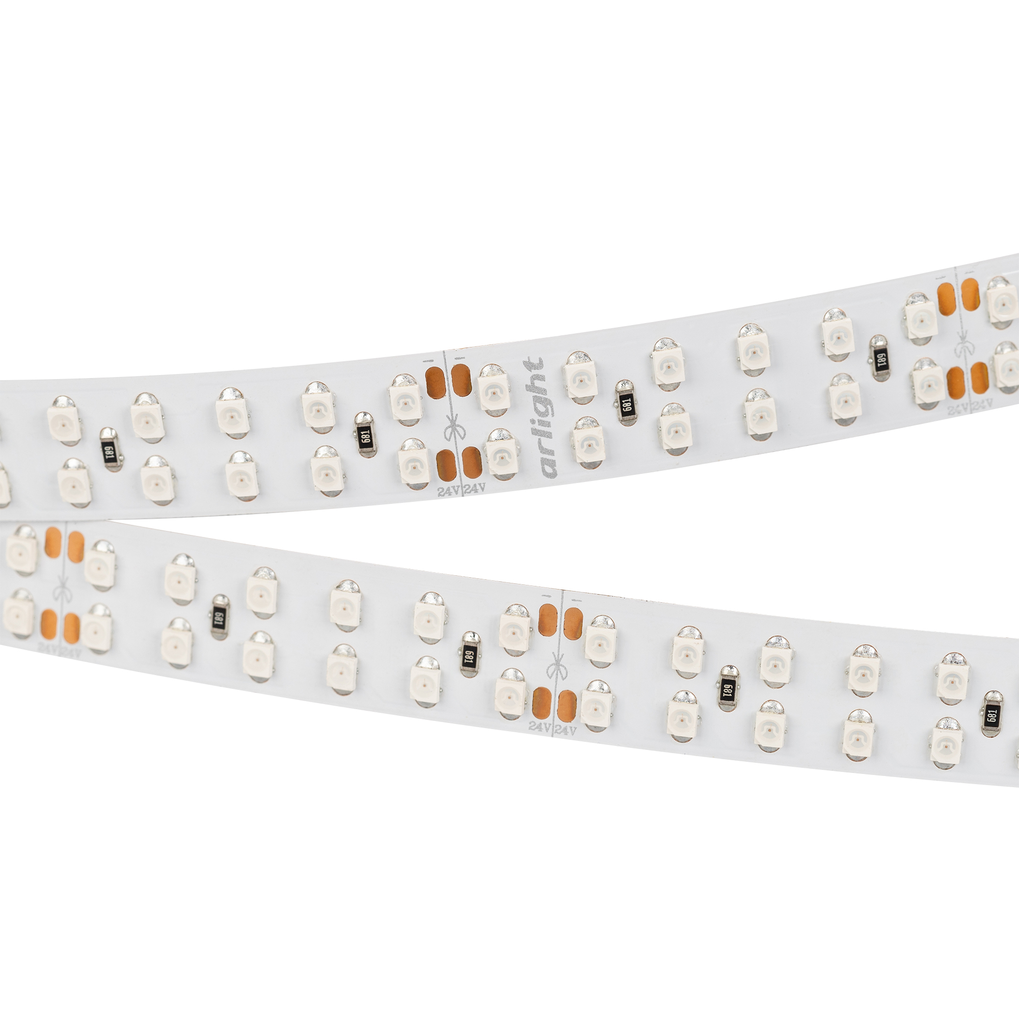 Лента RT 2-5000 24V Yellow 2x2 (5060, 600 LED, LUX) 011263 - Arlight