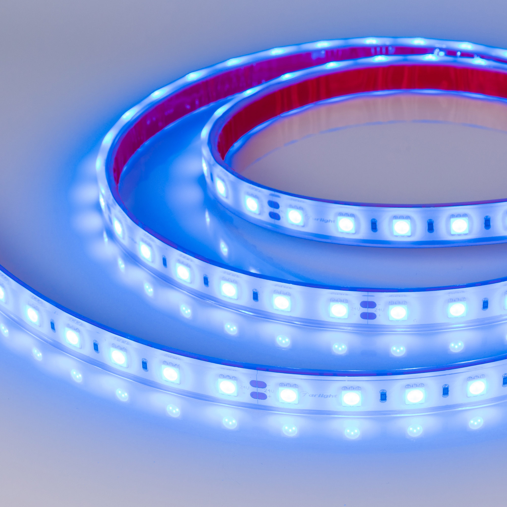 Лента герметичная RTW-PFS-B60-13mm 24V Blue (14.4 W/m, IP68, 5060, 5m) 036171 - Arlight