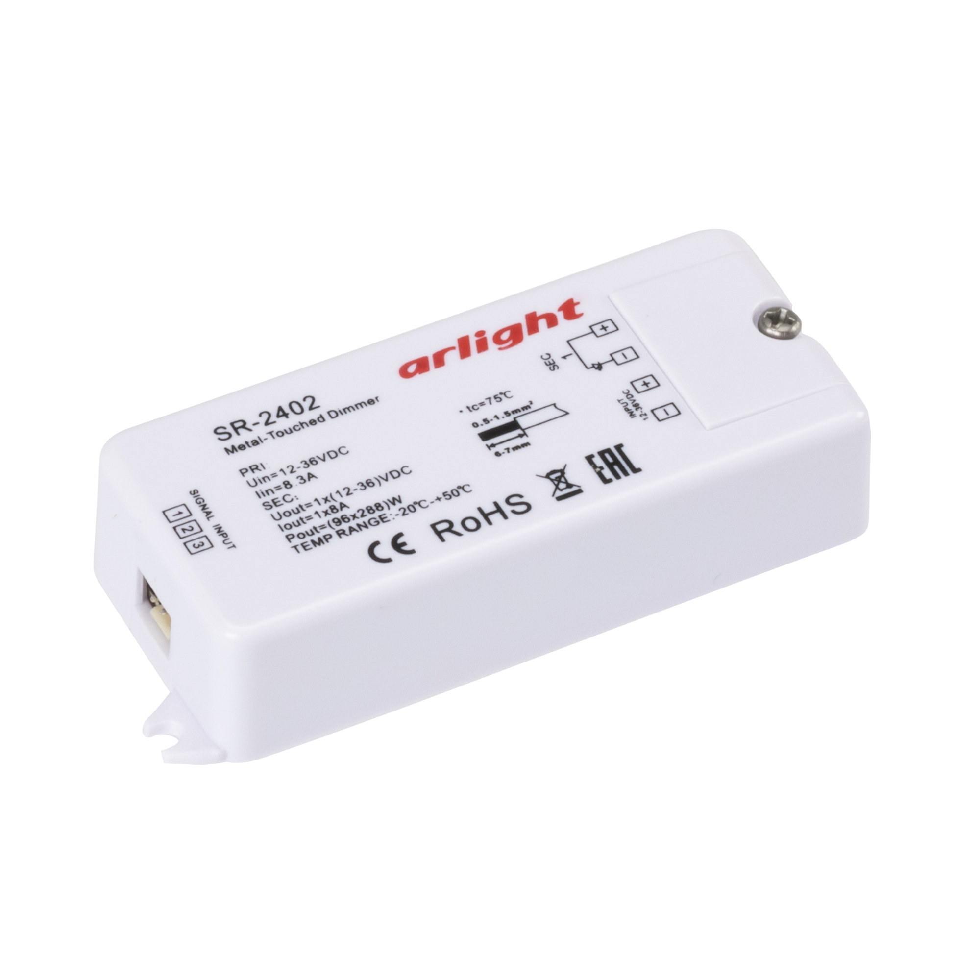 Диммер SR-2402 (12-36V, 96-288W, Metal-Touch) 014041 - Arlight