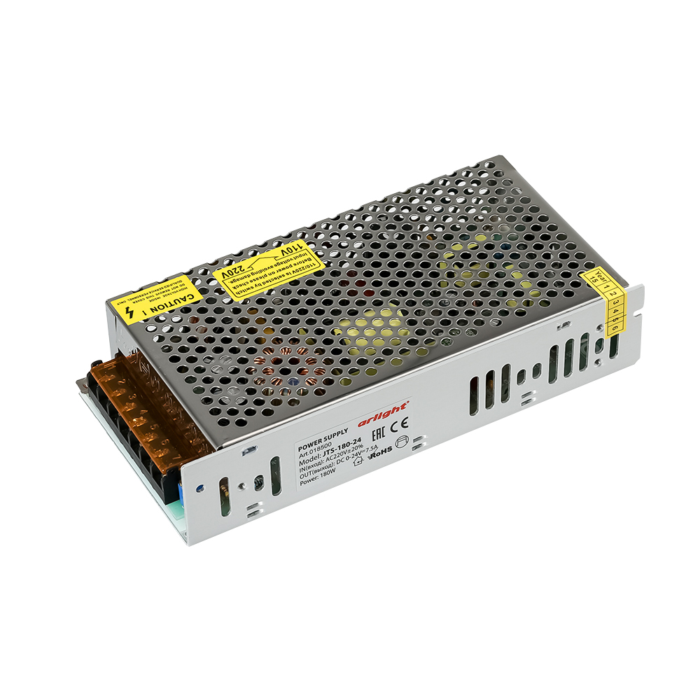 Блок питания JTS-180-24 (0-24V, 7.5A, 180W) 018500 - Arlight