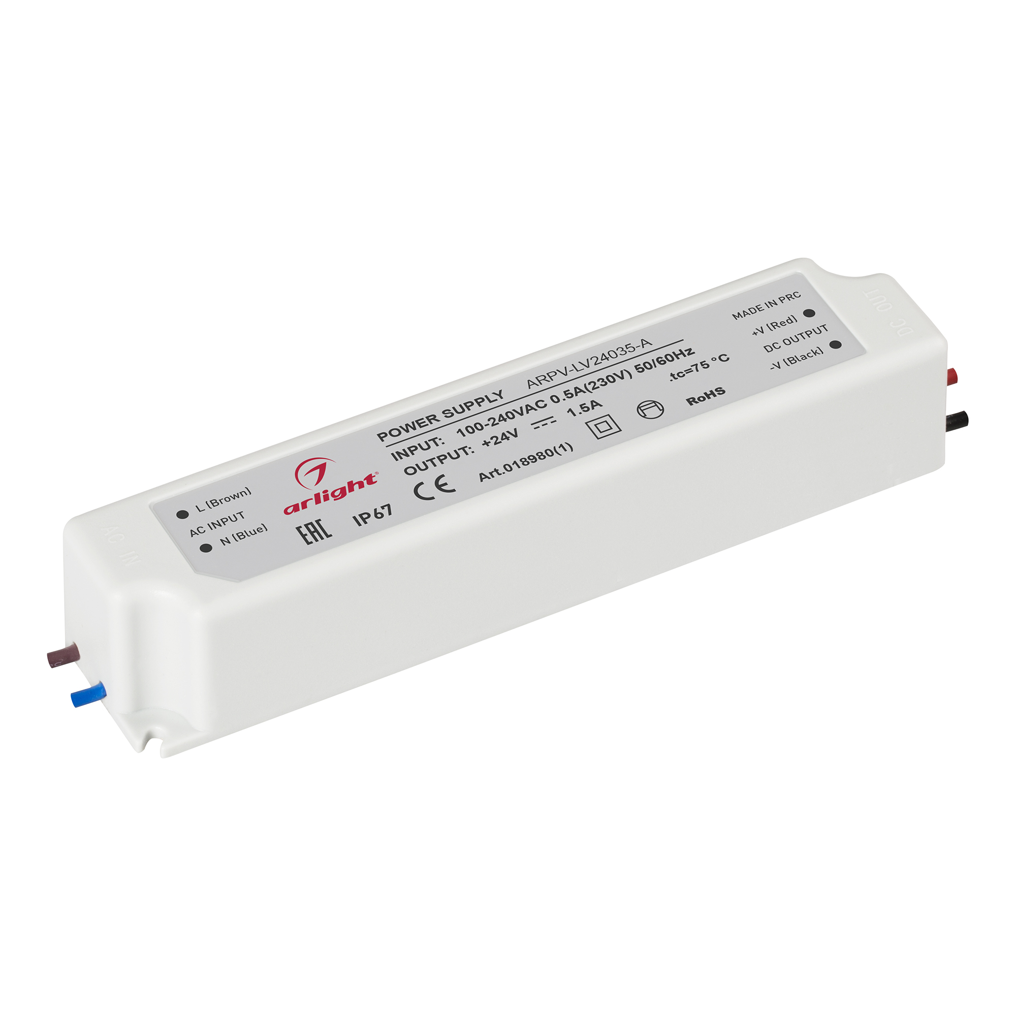 Блок питания ARPV-LV24035-A (24V, 1.5A, 35W) 018980(1) - Arlight
