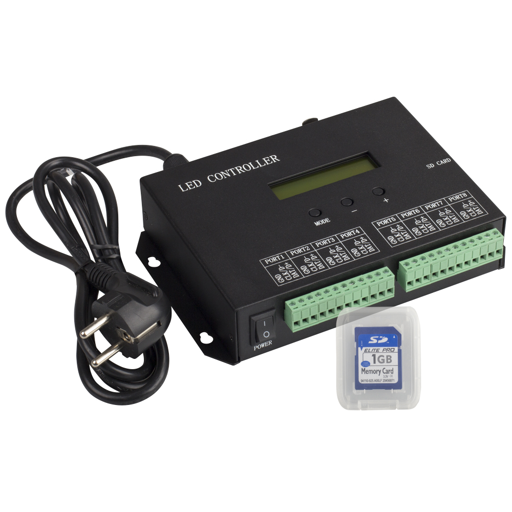 Контроллер HX-803SA DMX (8192 pix, 220V, SD-карта) 019859 - Arlight