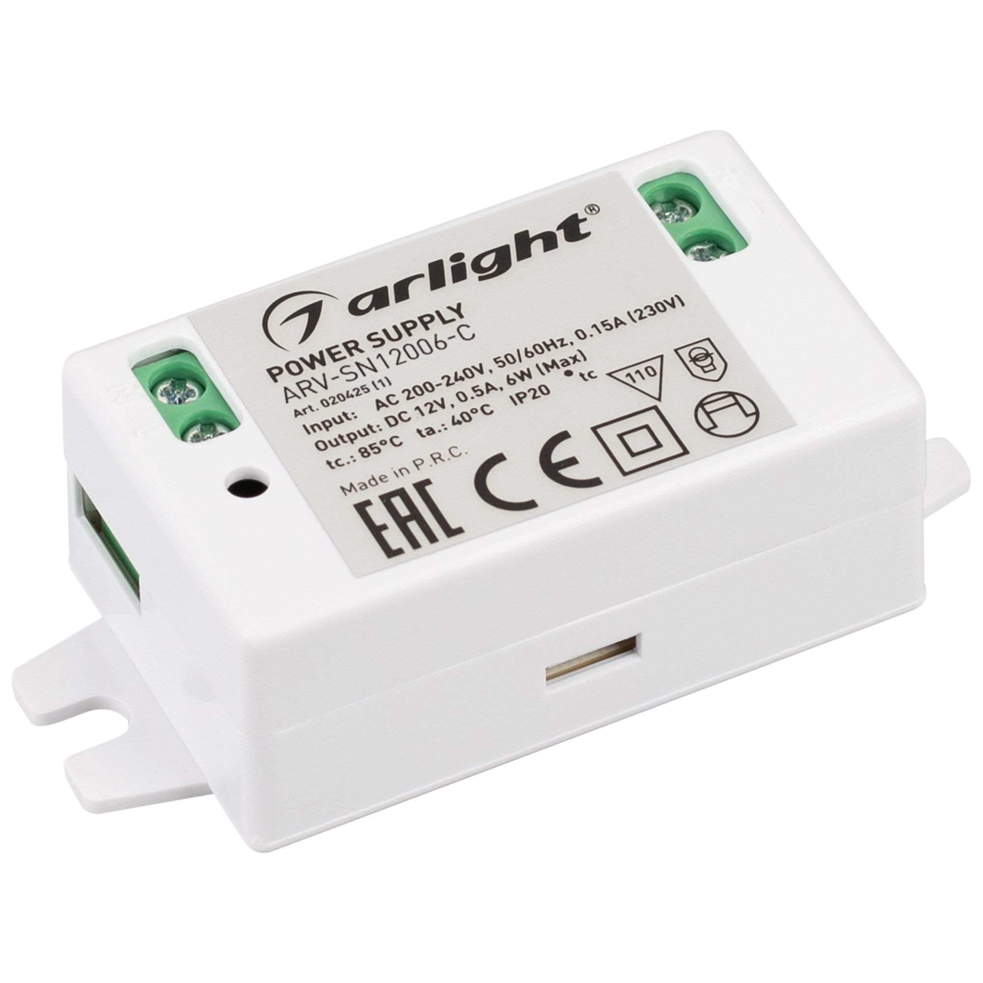 Блок питания ARV-SN12006-C (12V, 0.5A, 6W) 020425(1) - Arlight