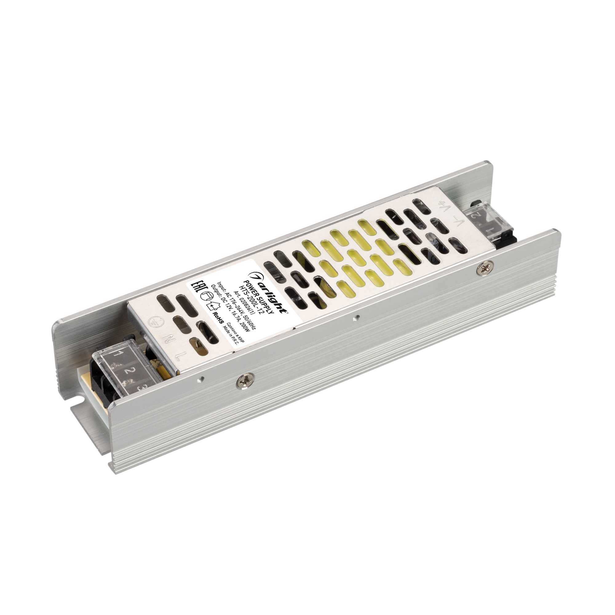 Блок питания HTS-200L-12 (12V, 16.7A, 200W) 020826(1) - Arlight